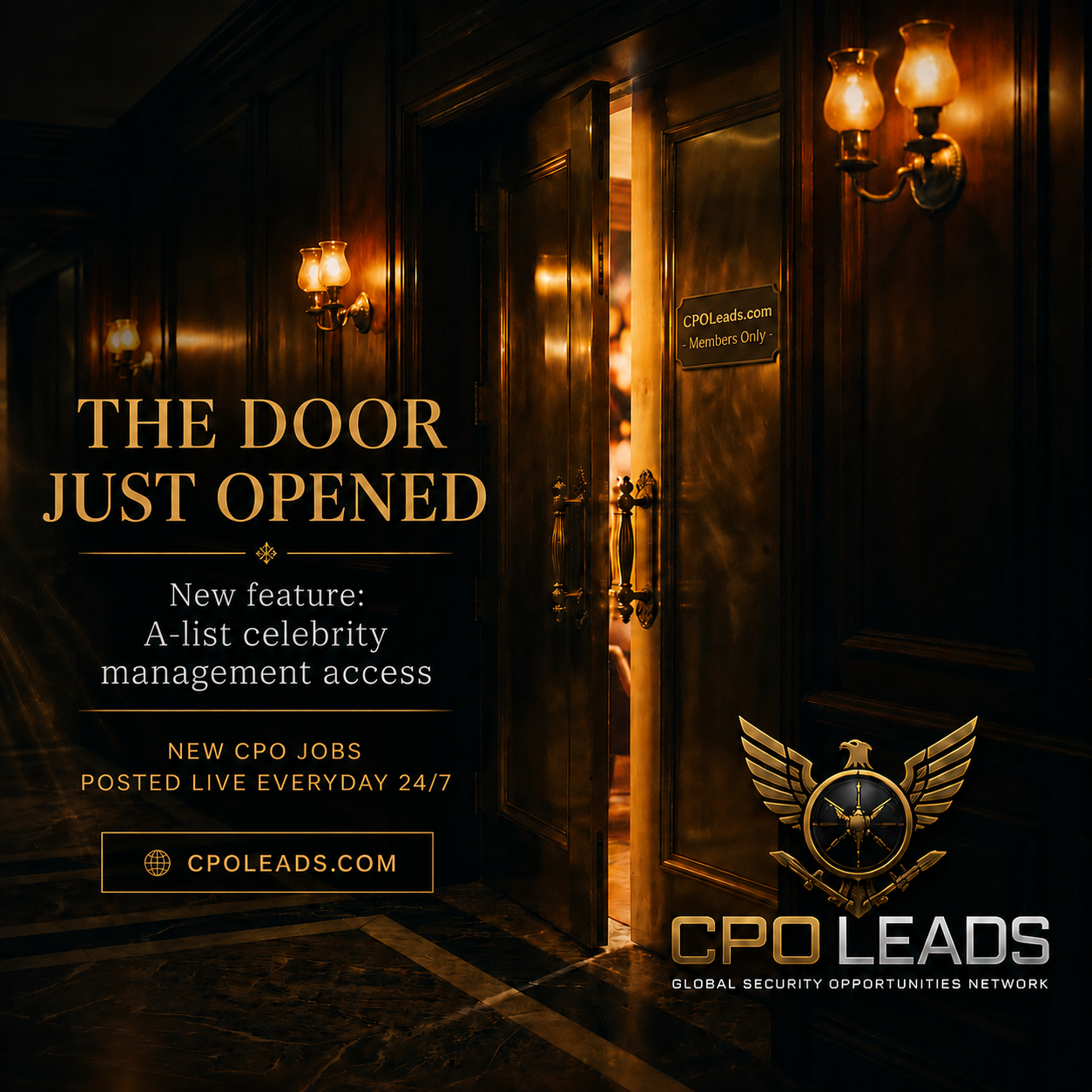 The Door Just Opened — A-list celebrity management access on CPO Leads